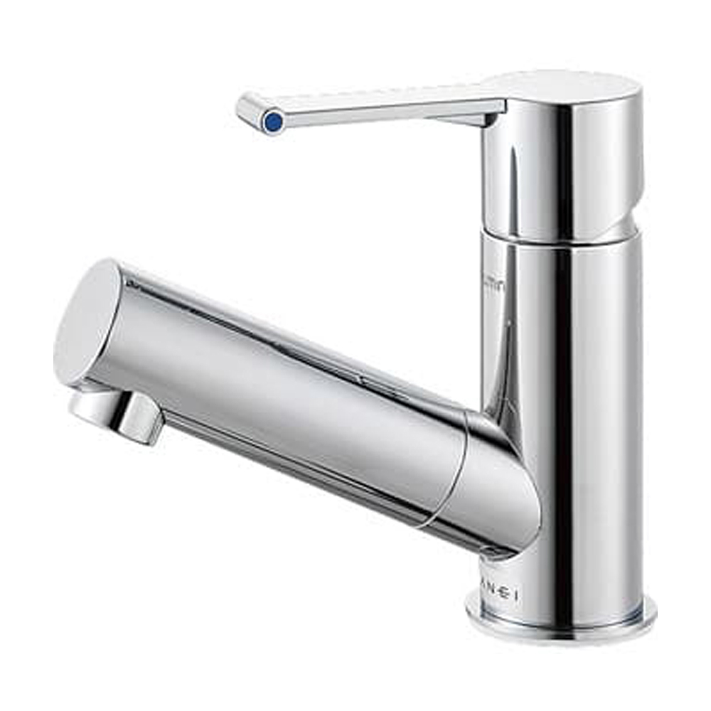 SANEI 洗面用 シングルワンホール混合栓 泡沫吐水 K475NJV-1-13 浴室、浴槽、洗面所